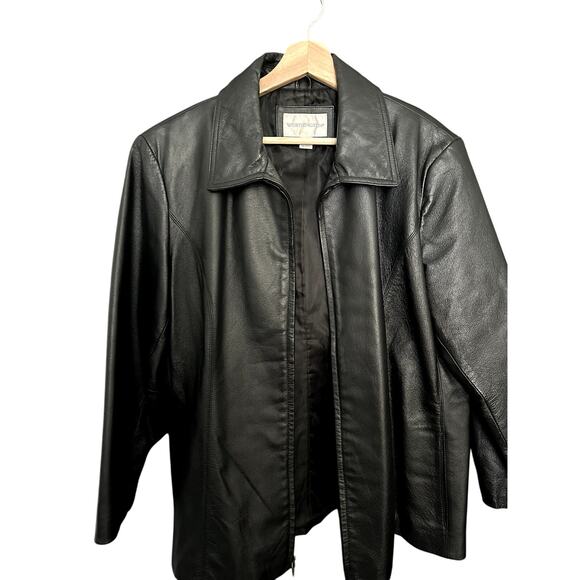 Y2K Leather Jacket - Picture 1 of 5